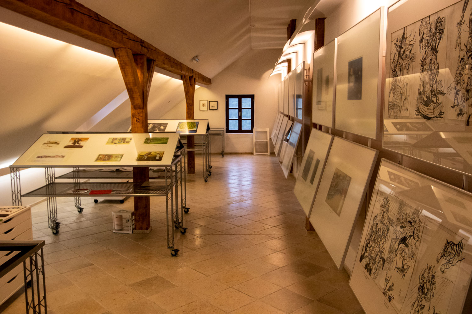 Collection of illustrations in Šivec House Gallery