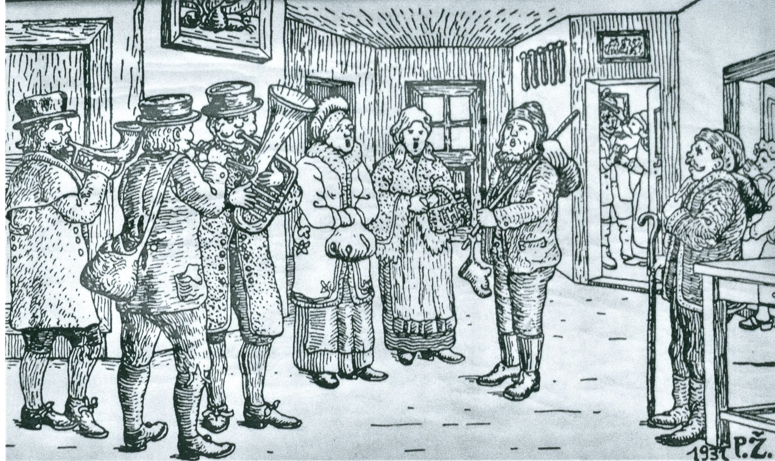 žmitek koledniki z inštrumenti 1931