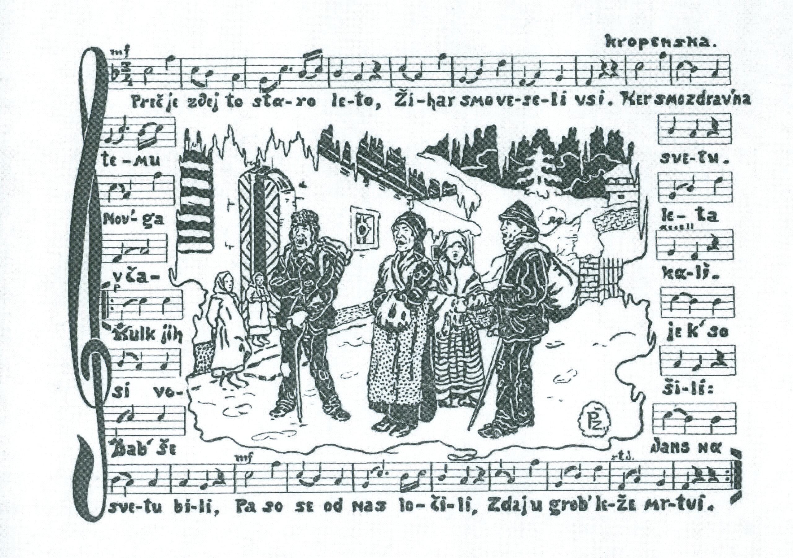 žmitek koledniki z notnim zapisom 1904