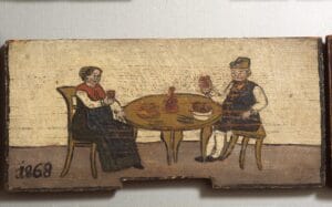 ČM 127 Mož in žena v gostilni